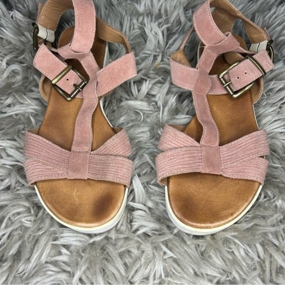 Sundance pink suede strappy gladiator sandals EU size 40 US 9.5 - Picture 4 of 12